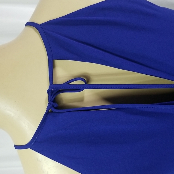 Bcbgmaxazria claudia cascade halter top in royal blue SIZE xs - Picture 4 of 8